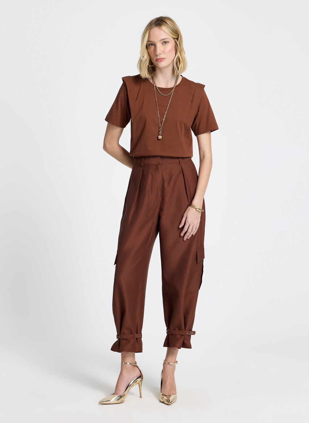 Remera básica terracota Paulinha Le Lis Blanc