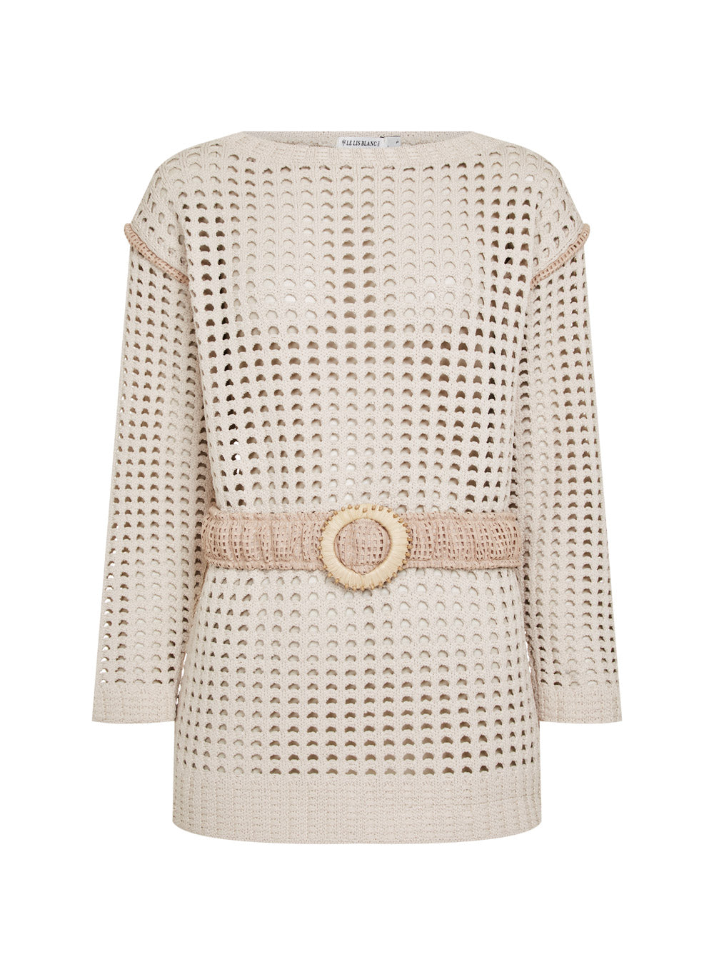 Sweater calado con cinto Lane Le Lis Blanc