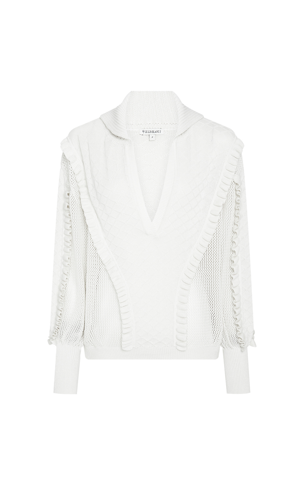 Sweater con volados calado Tully Le Lis Blanc