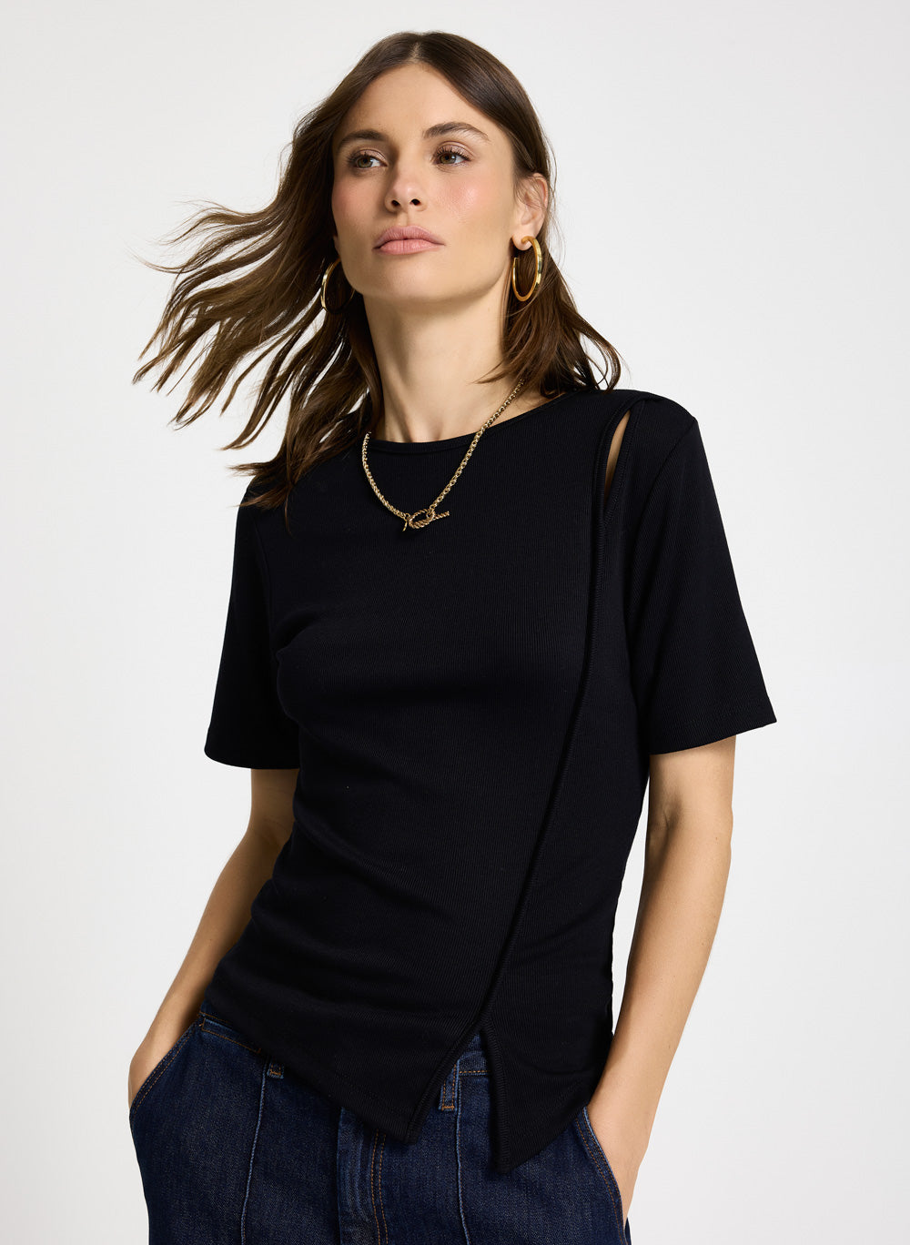 Remera básica Pipa rib Le Lis Blanc