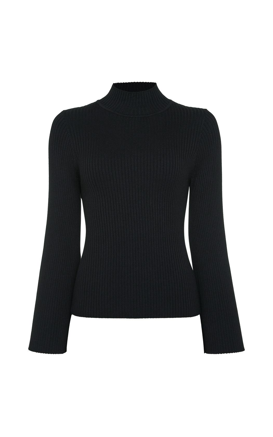 Sweater rib fino negro Sophie Le Lis Blanc