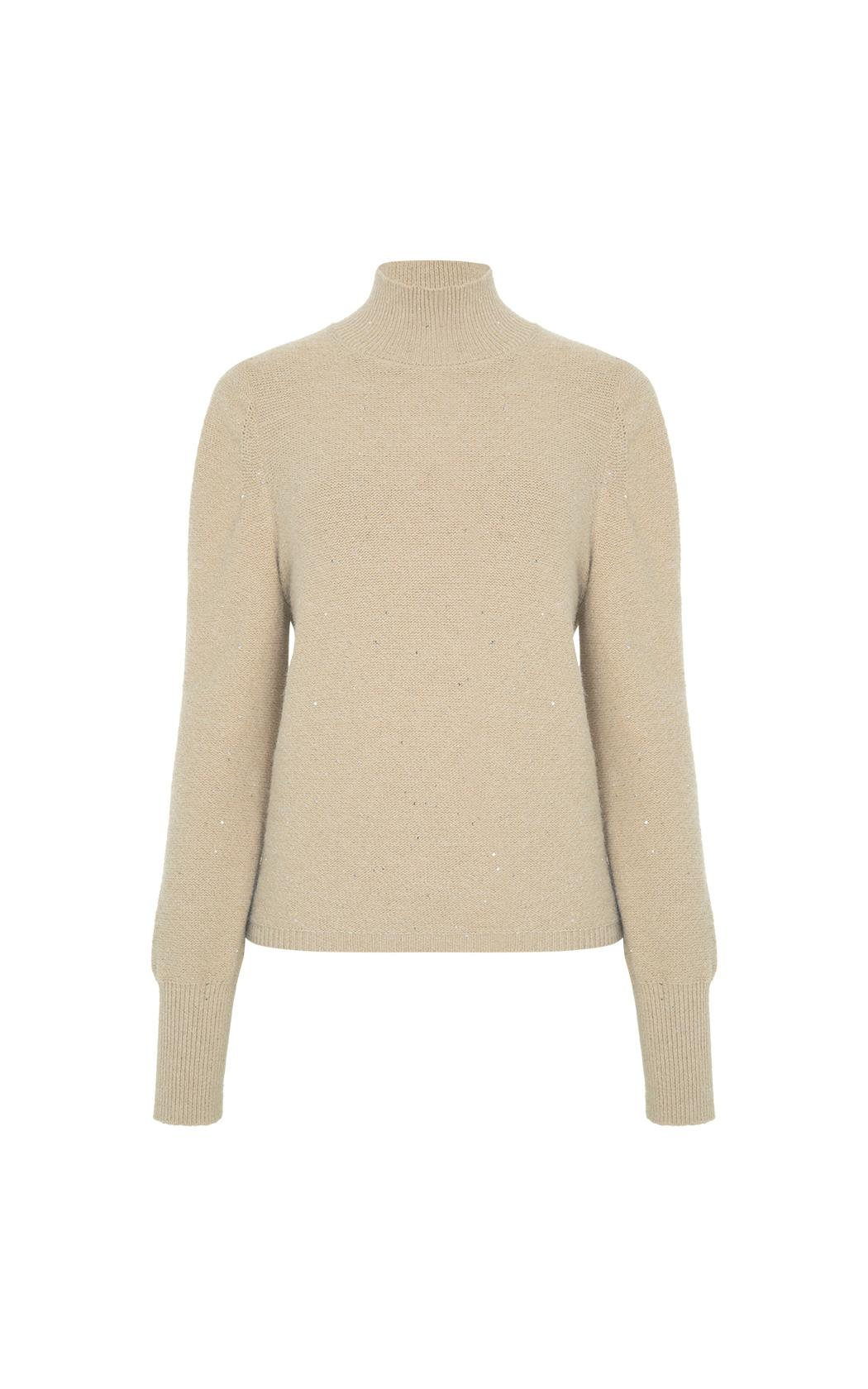 Polera brillos beige Luna Le Lis Blanc