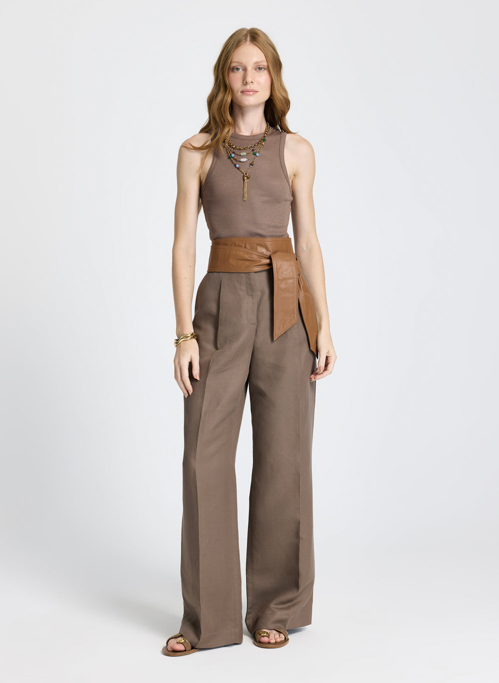 Musculosa básica moca rib Belle Le Lis Blanc