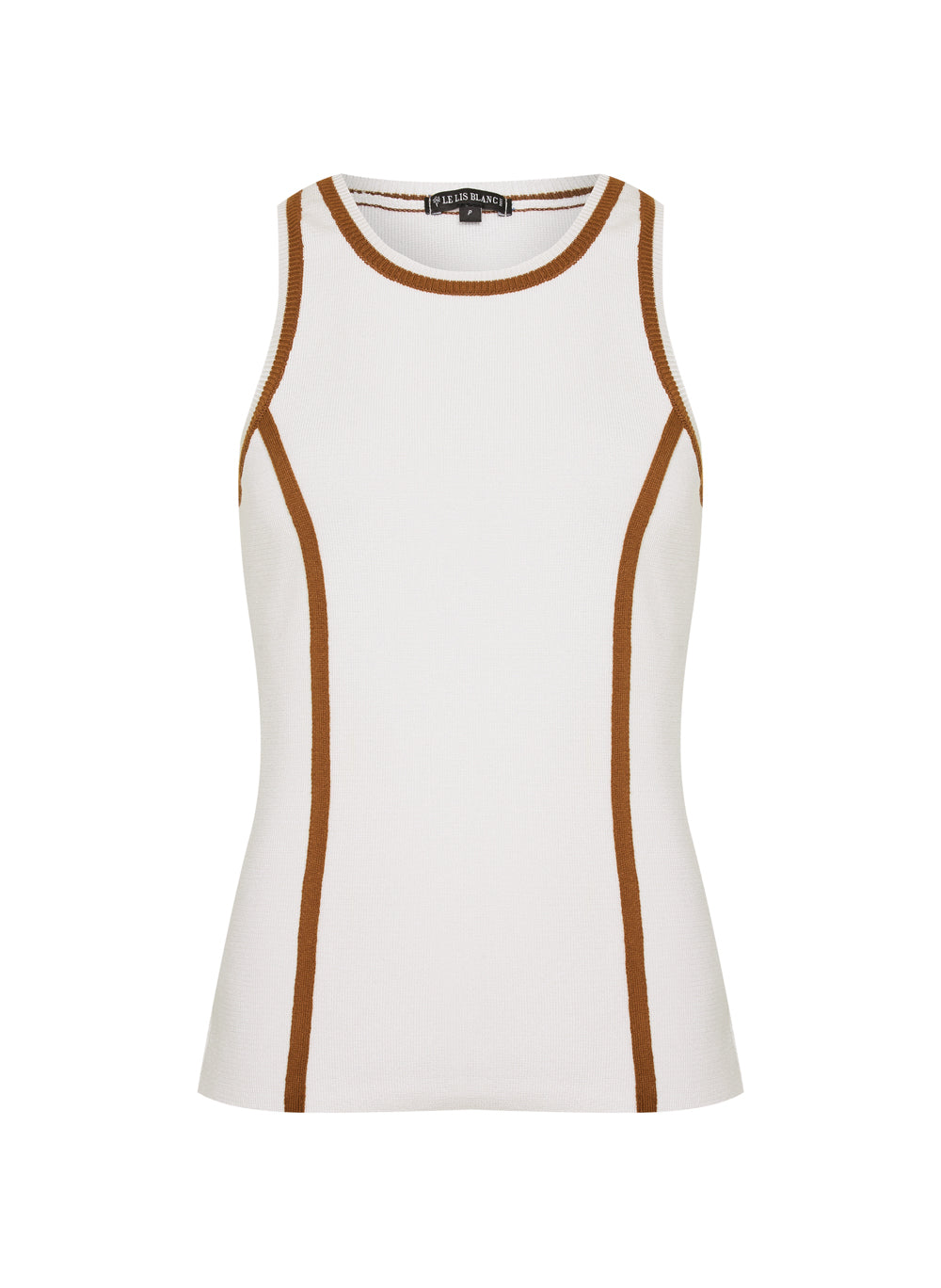 Musculosa de punto Bila con vivo terracota Le Lis Blanc