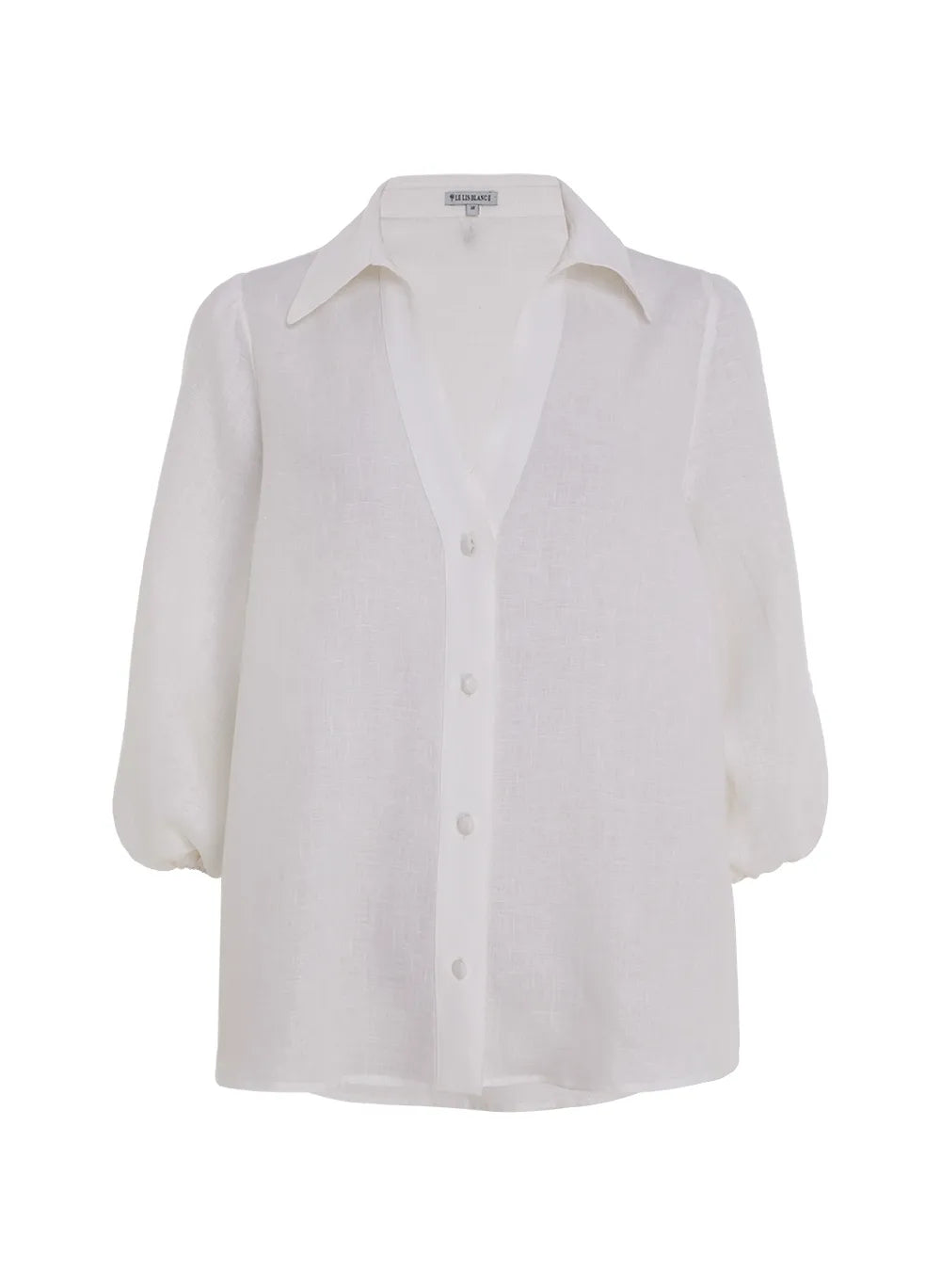 Camisa lino Beck manga 3/4 blanca Le Lis Blanc
