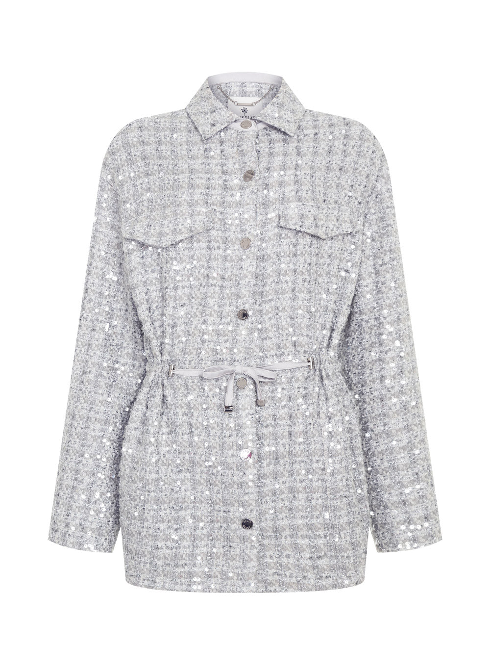 Parca Graciela gris lentejuelas Le Lis Blanc