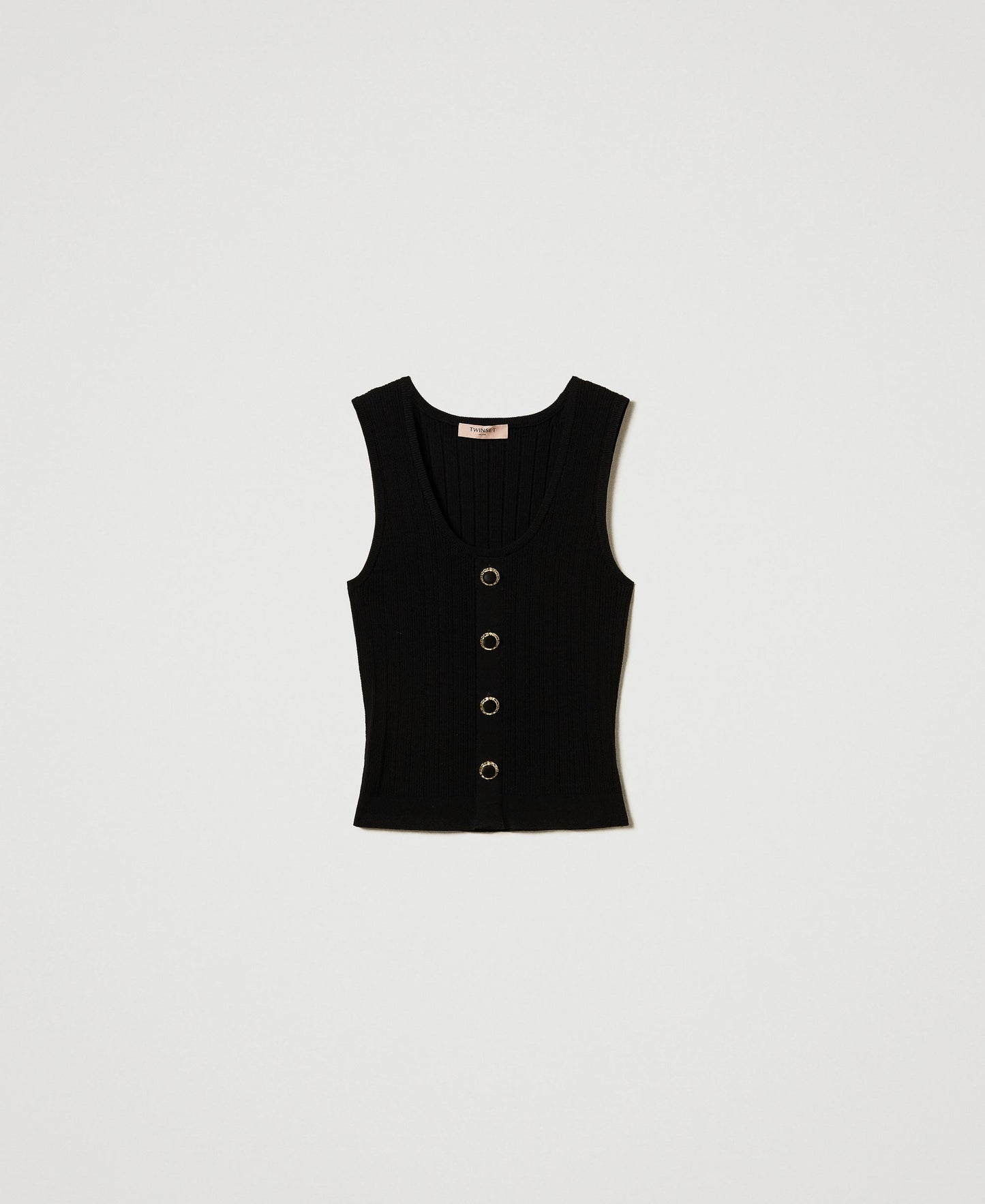 Top de punto con botones decorativo Ram Twinset