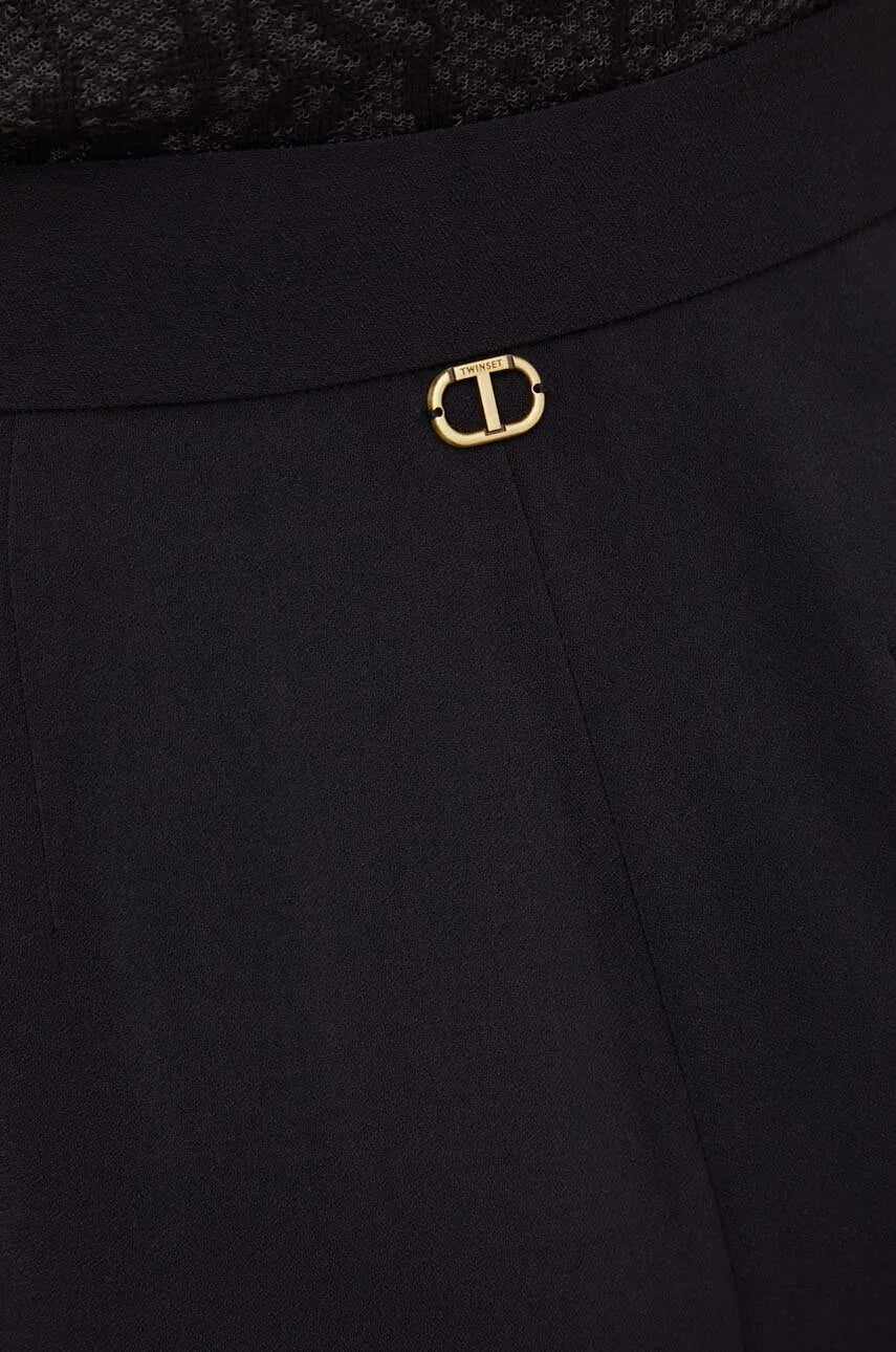 Pantalón sastrero con abertura negro Twinset