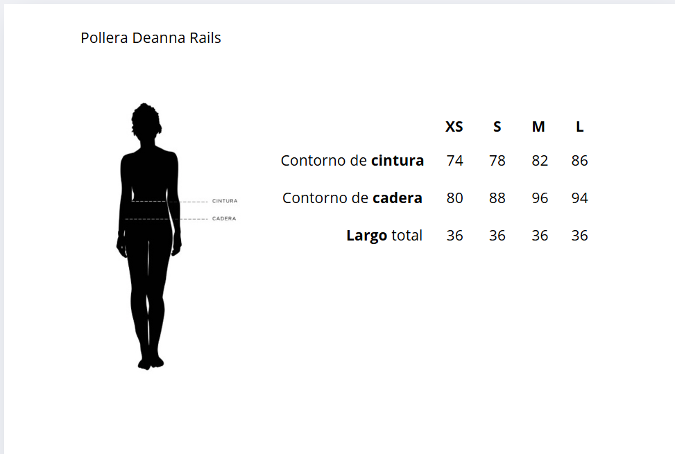 Pollera Deanna Rails
