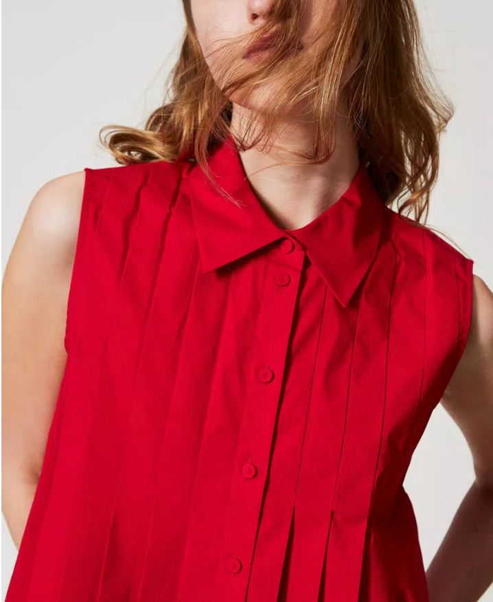 Camisa Rosi tableada roja Twinset