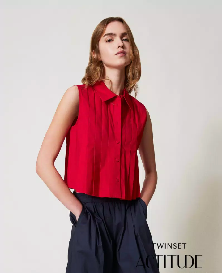 Camisa Rosi tableada roja Twinset