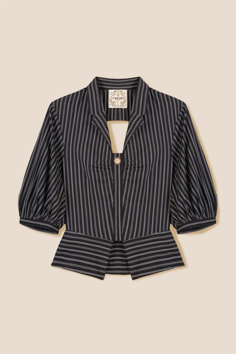 Camisa Coria a rayas con mangas balloon Tressé