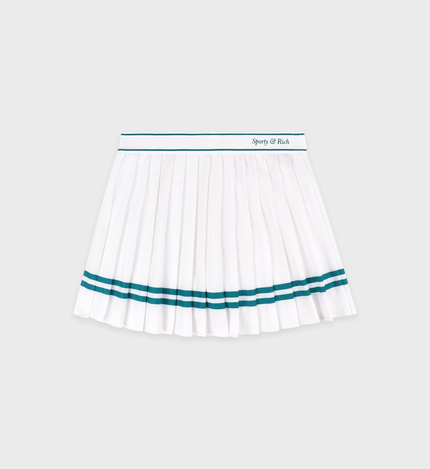 Pollera tableada Italic Logo blanco y verde Sporty & Rich