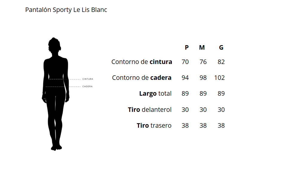 Pantalón Sporty Le Lis Blanc