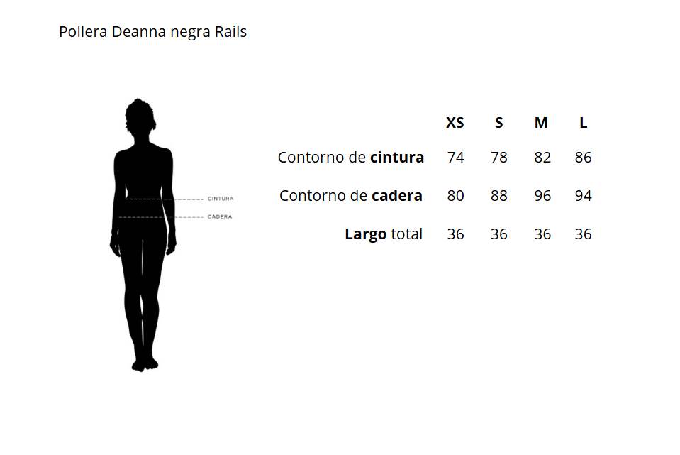 Pollera Deanna negra Rails