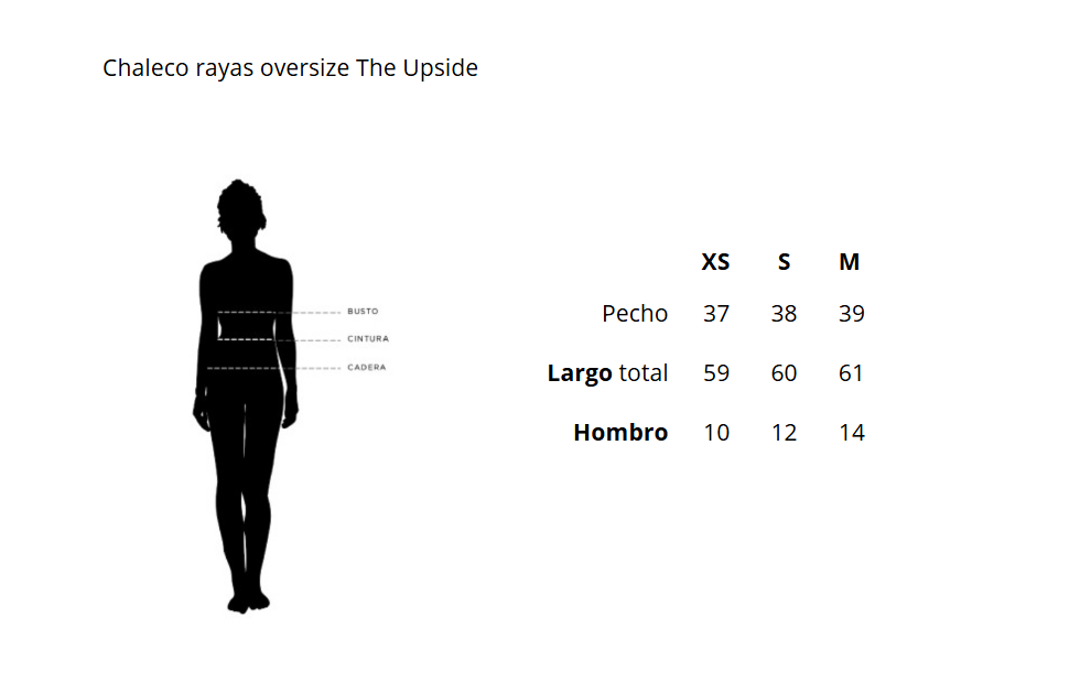 Chaleco rayas oversize The Upside