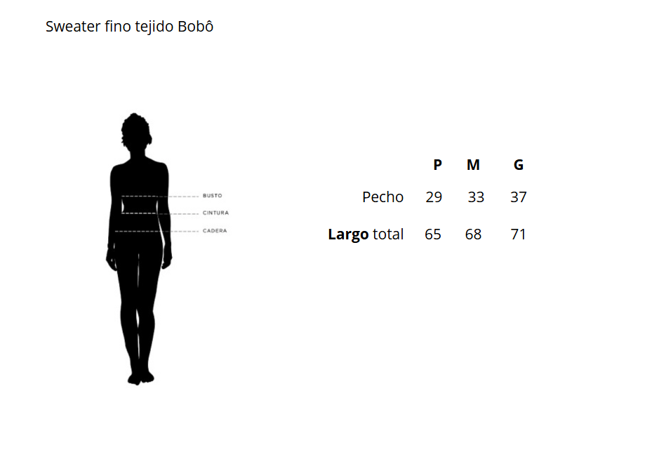Sweater fino tejido Bobô