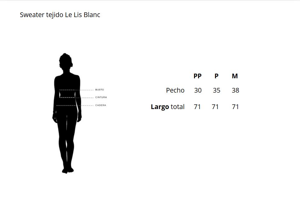 Sweater tejido Le Lis Blanc