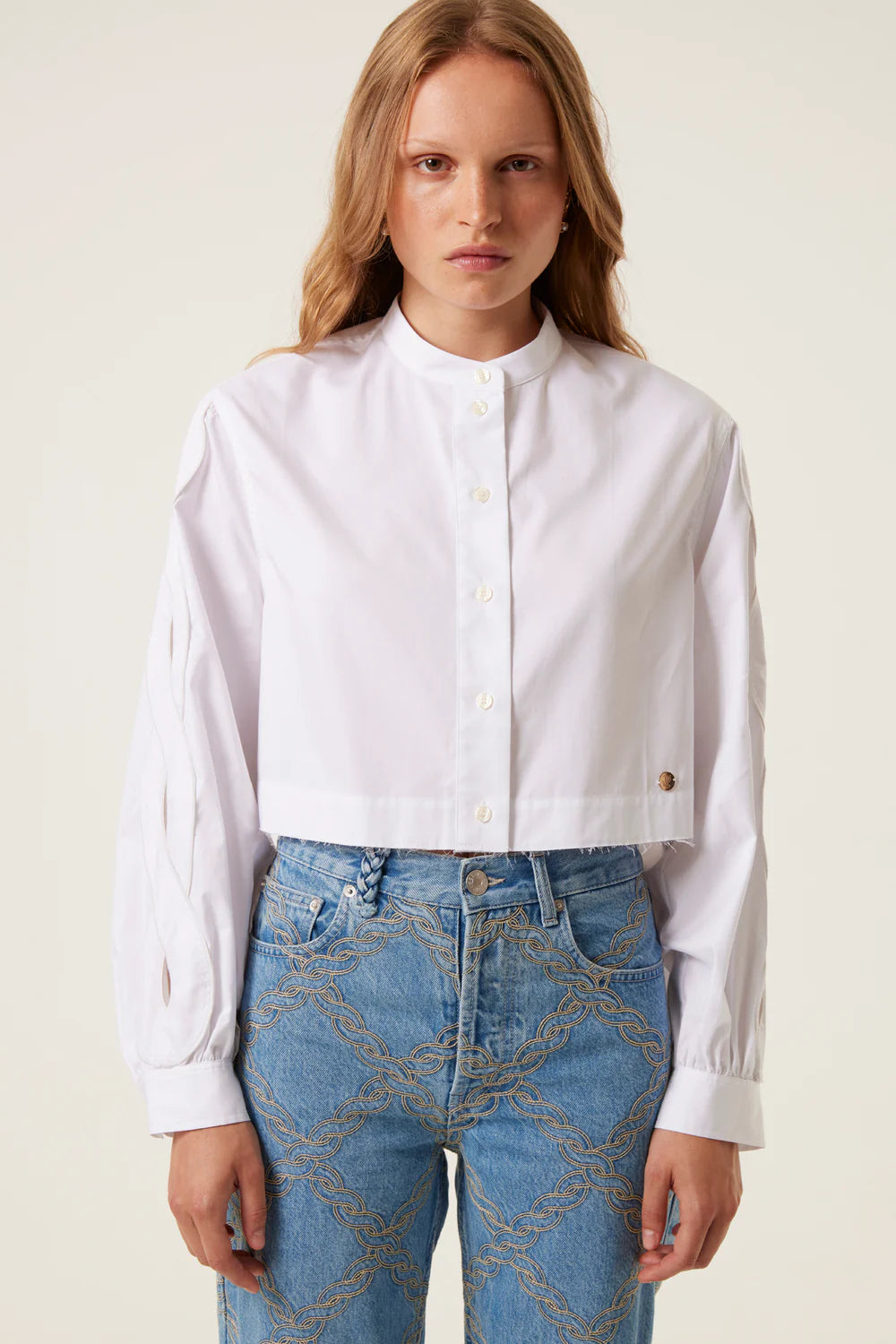 Camisa chabi con trenza Tresse