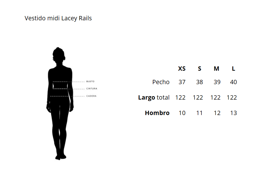 Vestido midi Lacey Rails