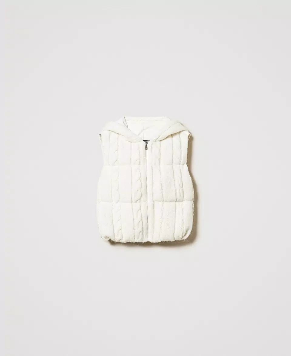 Chaleco puffer tejido twinset