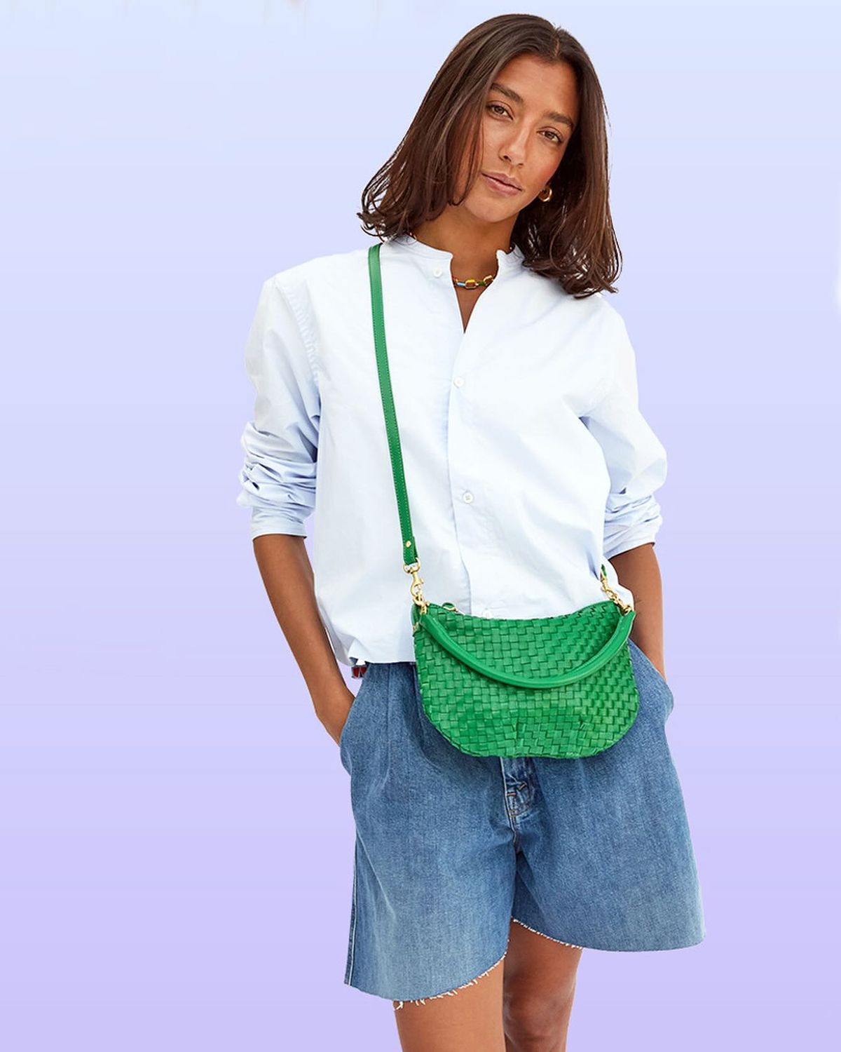 Mini bandolera Moyen Verde Clare V