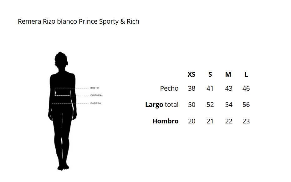 Remera Rizo blanco Prince Sporty & Rich