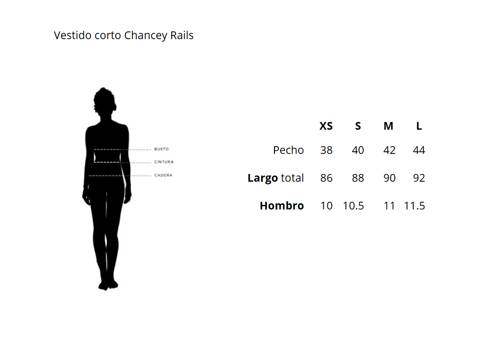 Vestido corto Chancey Rails