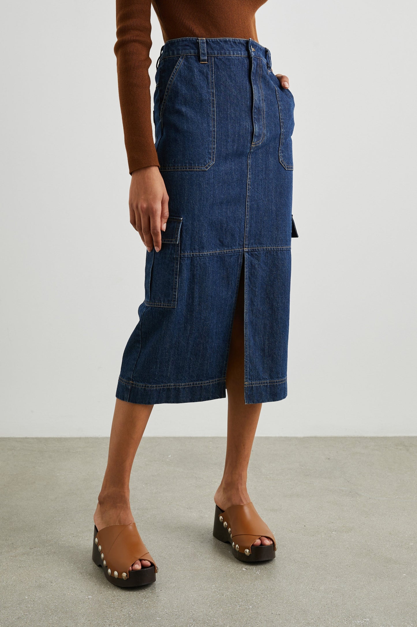 Pollera larga de jean Rails
