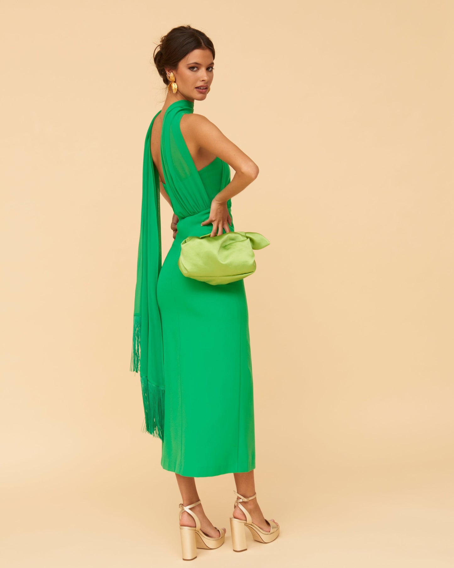 Vestido midi Lady pipa#Verde