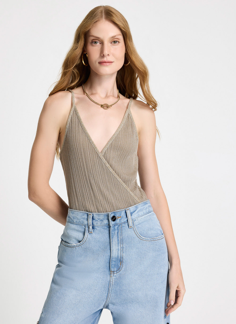 Body plizado lurex Bubu Le Lis Blanc