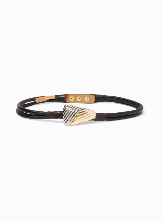Cinto Claudia marron con hebilla Le Lis Blanc