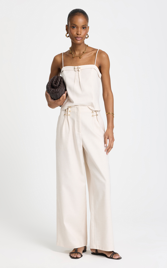 Top con broche Leona Le Lis Blanc