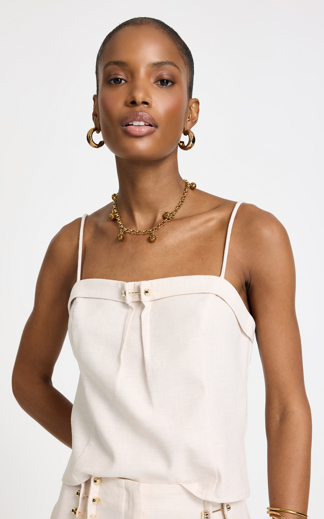 Top con broche Leona Le Lis Blanc