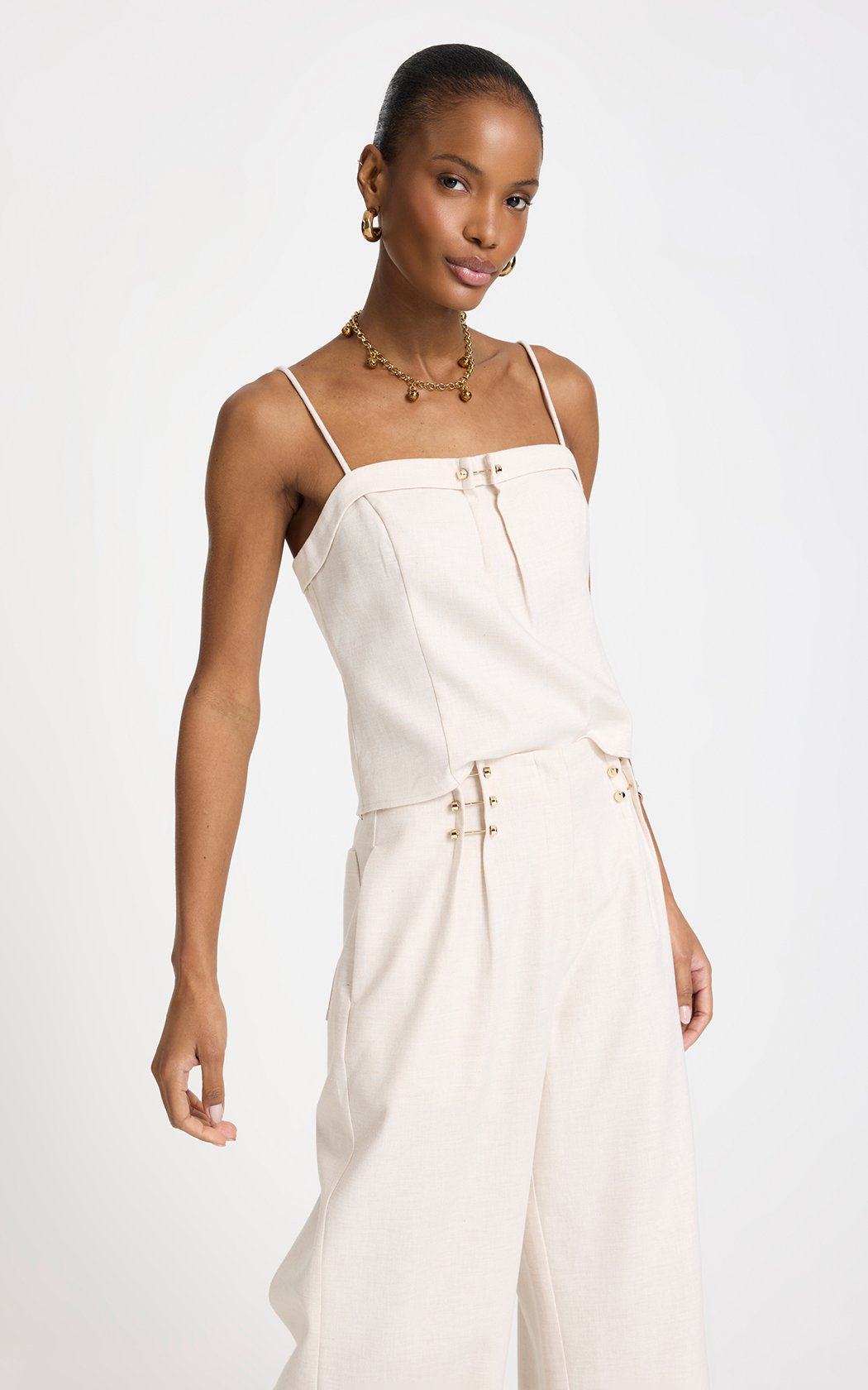 Top con broche Leona Le Lis Blanc