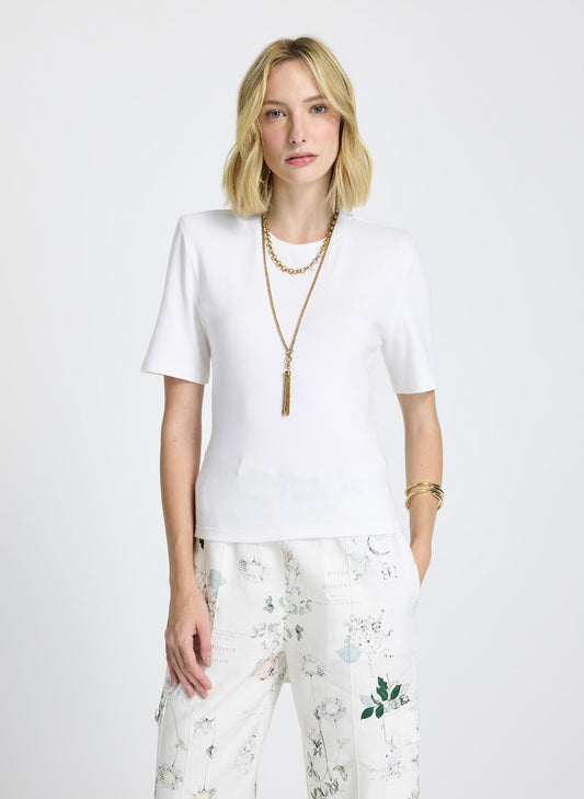 Remera básica blanca Jan nudo espalda Le Lis Blanc