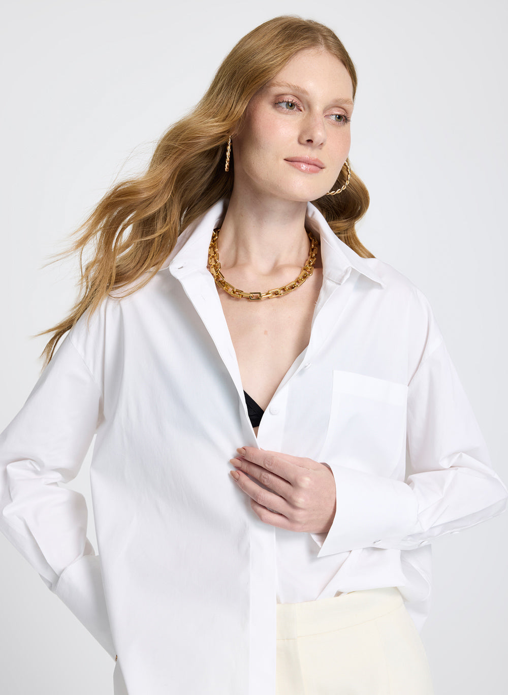 Camisa oversized Paty detalle botones atrás Le Lis Blanc