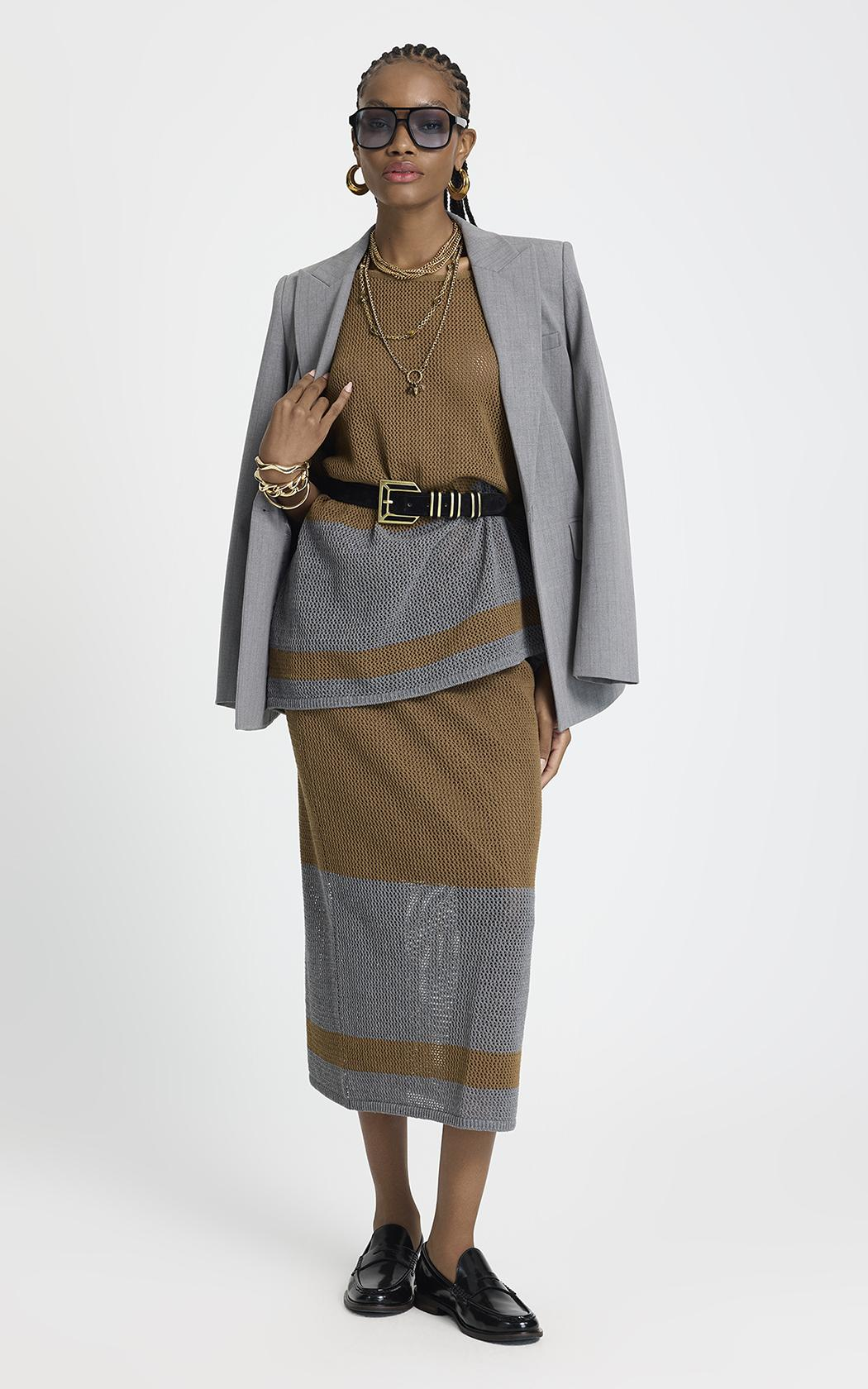 Sweater fino calado Amanda Le Lis Blanc