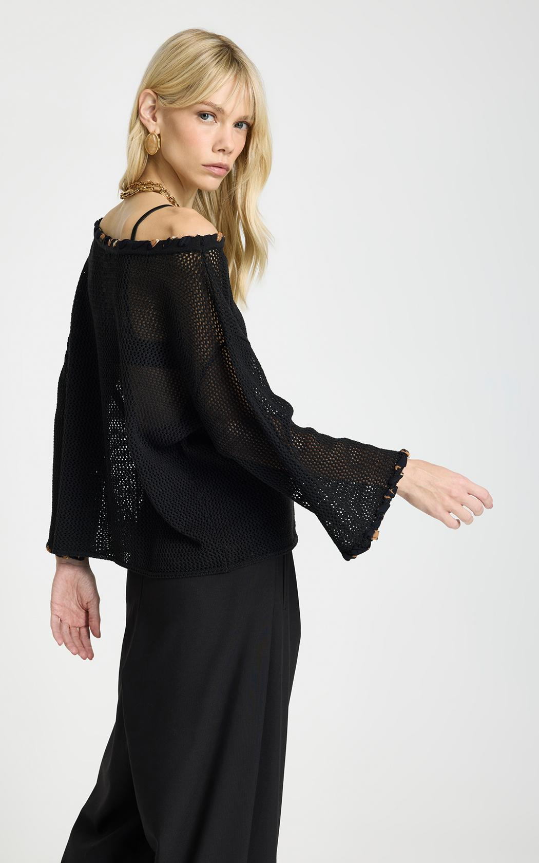 Blusa calada hombro caido Naila Le Lis Blanc