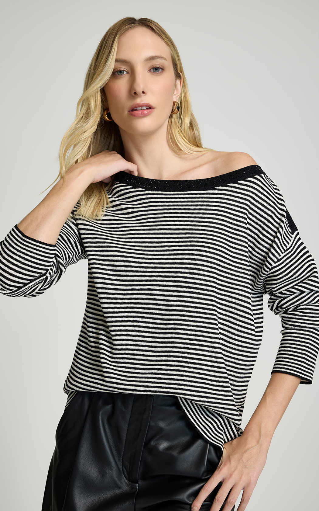 Blusa hombros caidos Taylor Le Lis Blanc
