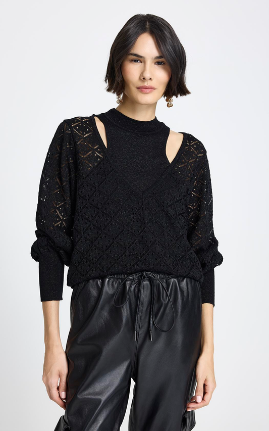 Top sobre sweater Atena Le Lis Blanc