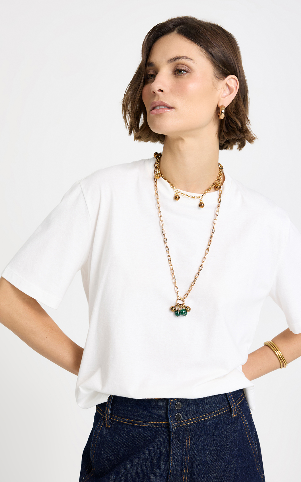 Remera con abertura en espalda Flora Le Lis Blanc