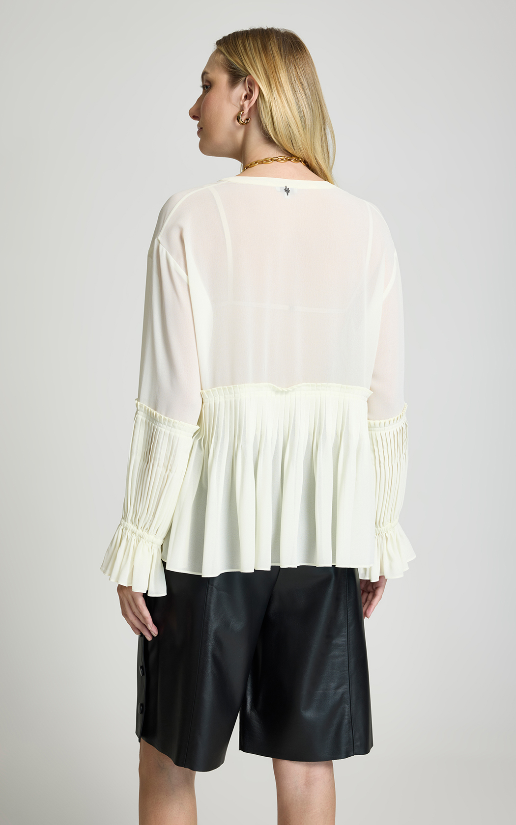 Camisa volados espalda Pietra Le Lis Blanc
