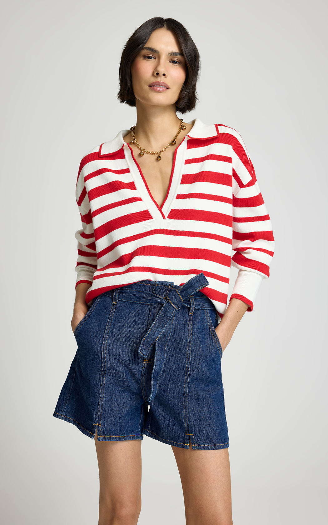 Sweater Polo Luisa Le Lis Blanc