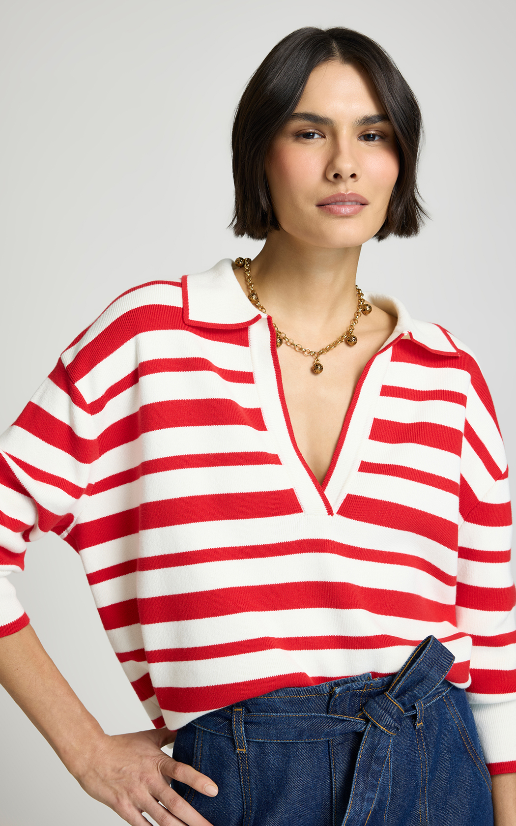 Sweater Polo Luisa Le Lis Blanc