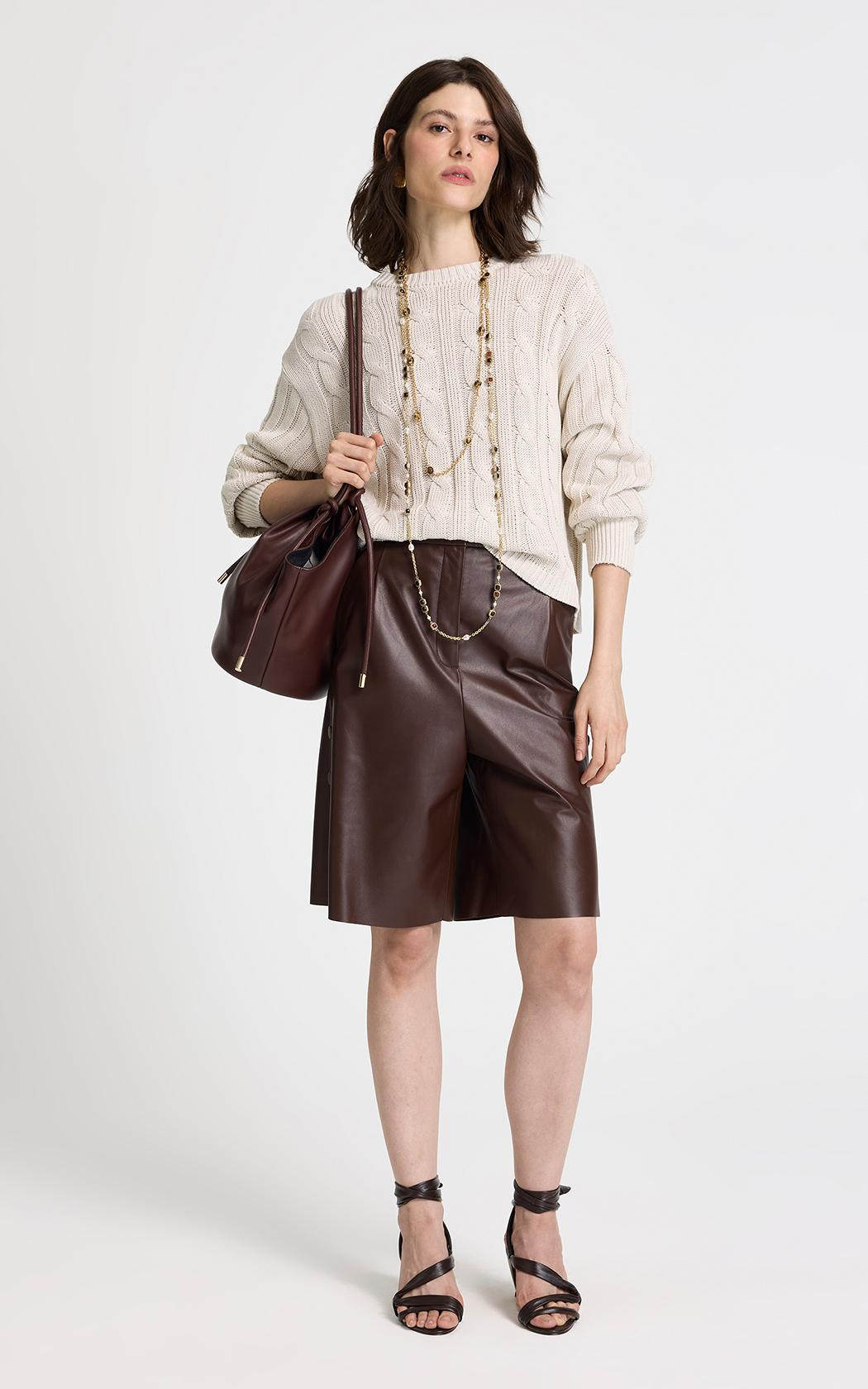Sweater fino Pina beige Le Lis Blanc