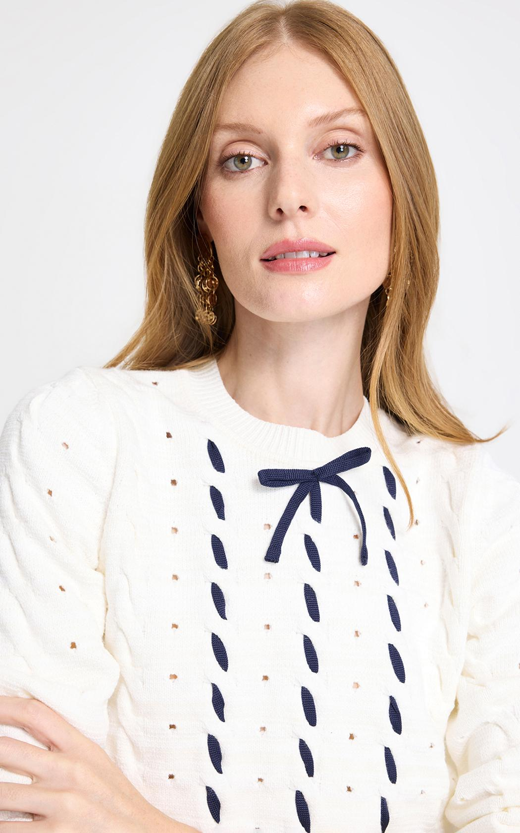 Sweater calado Noah Le Lis Blanc