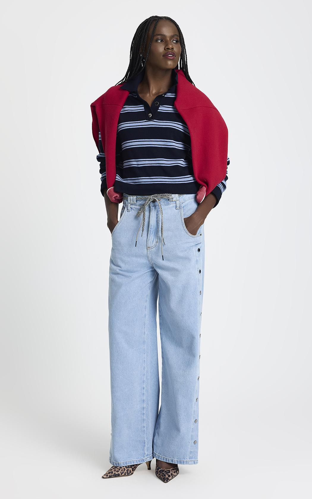 Sweater fino polo Tracie Le Lis Blanc