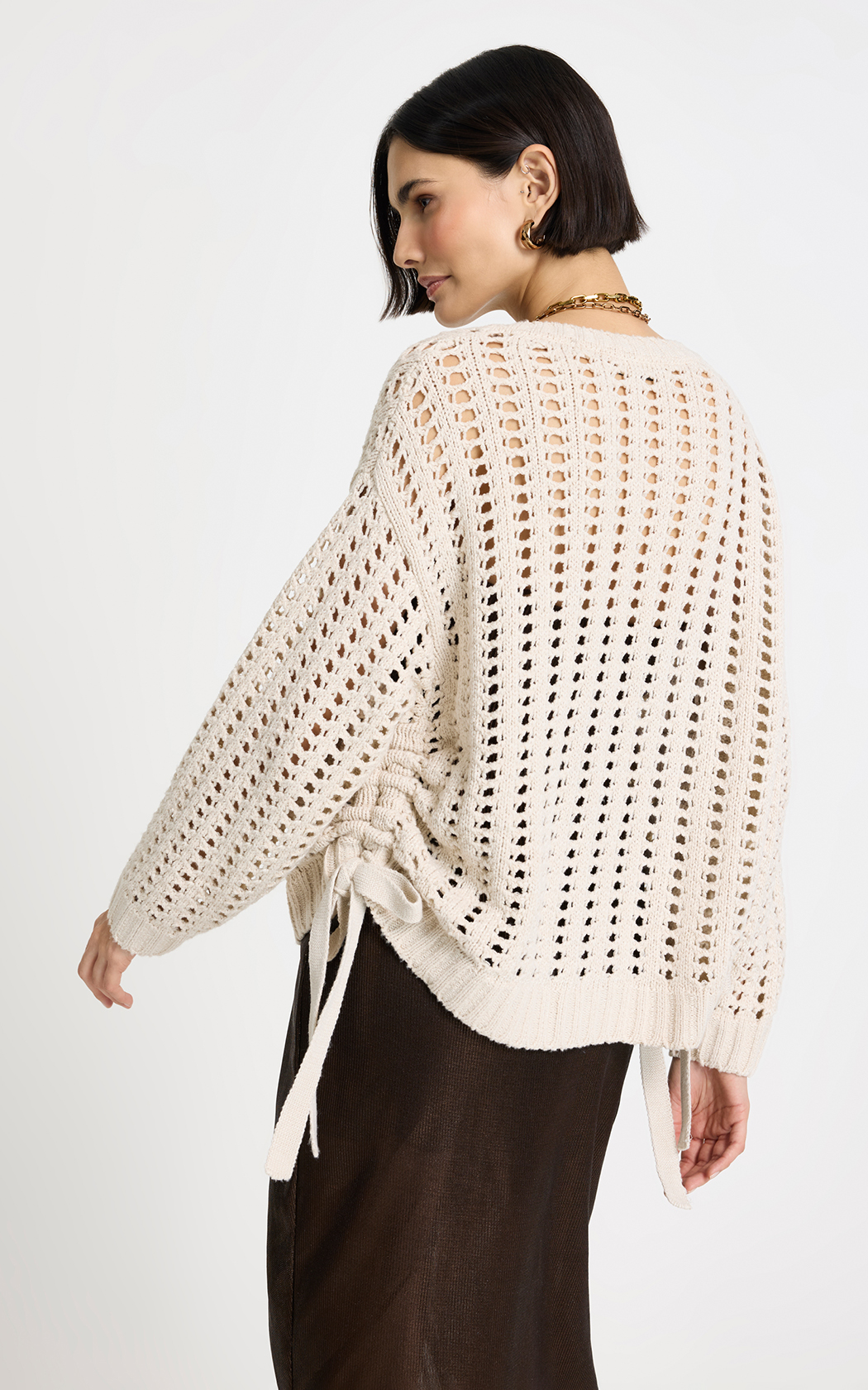 Sweater calado beige Abigail Le Lis Blanc