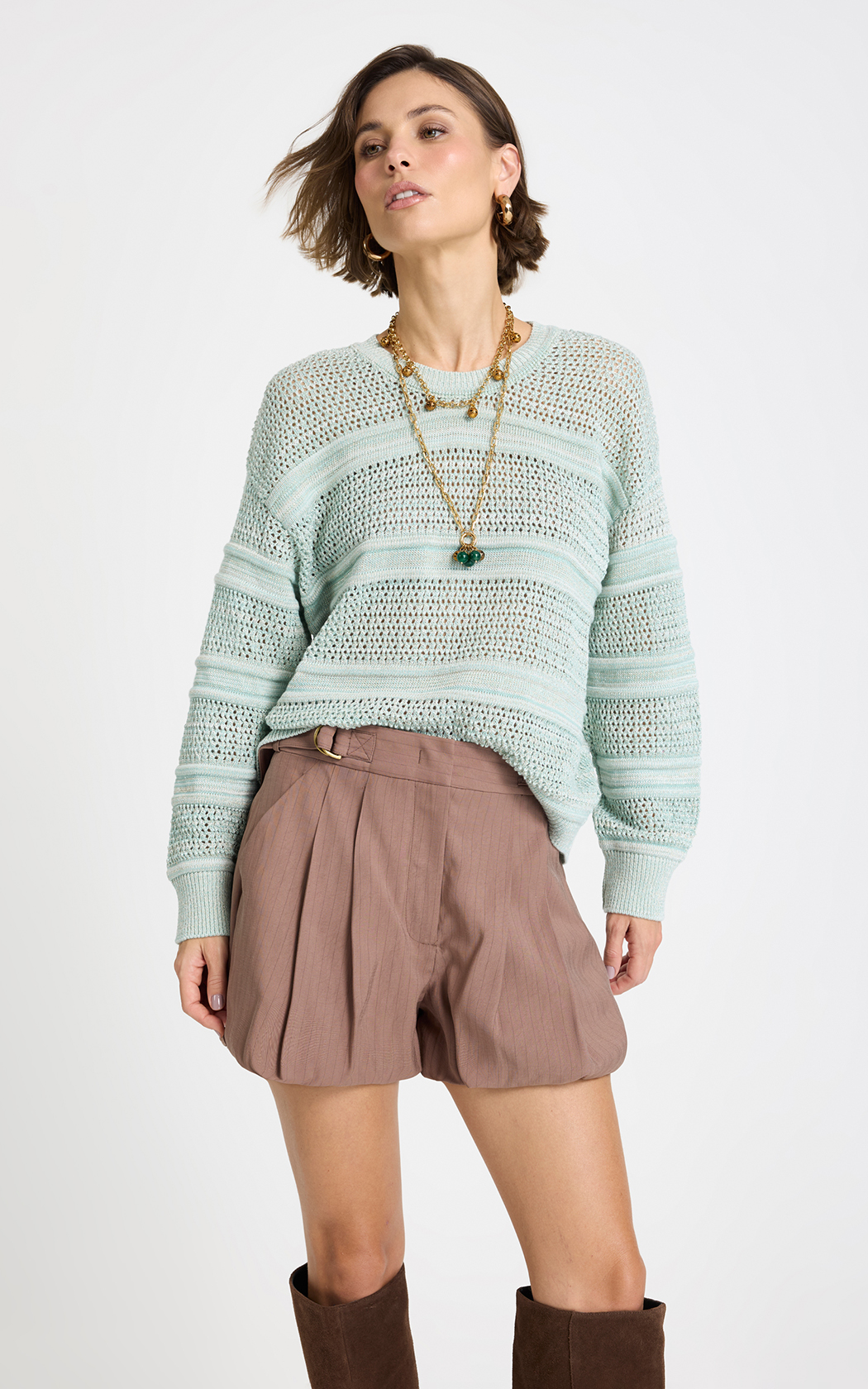 Sweater calado Petra Le Lis Blanc